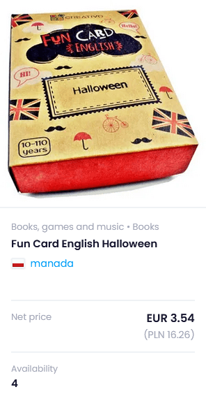 Fun Card English (Halloween)