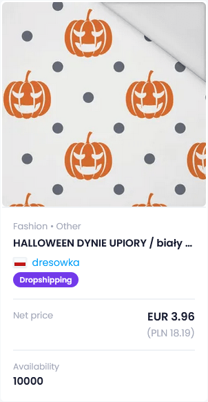 Fabric for Halloween: Pumpkin